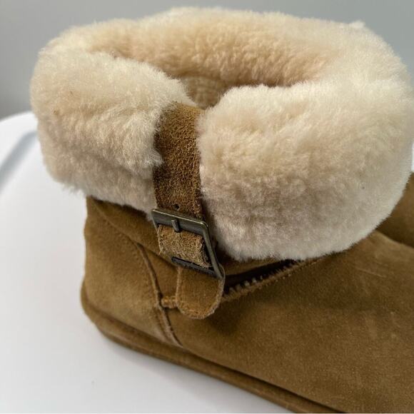 BearPaw Abby sheepskin hickory‎ short booties size 8 - Picture 6 of 6